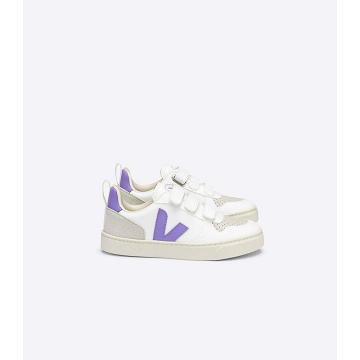 Veja V-10 CWL Kids' Shoes White/Purple | NZ 779FDN